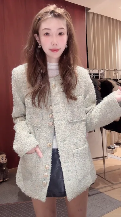 DEDM•STUDIO/法式高级感静奢名媛风粗花呢小香外套2510WT/29167