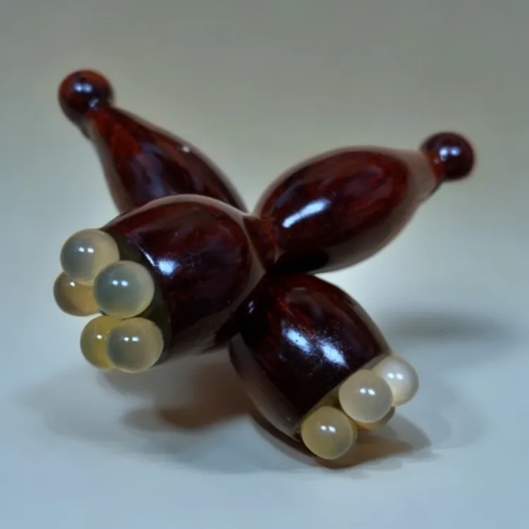 紫檀羊角通用按摩梳可爱家用工具头绳马尾皮筋发绳木梳梳子