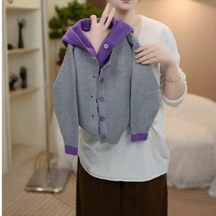 2025新款百搭保暖加厚欧美风保暖加厚连帽洋气秋冬开衫秋款童装