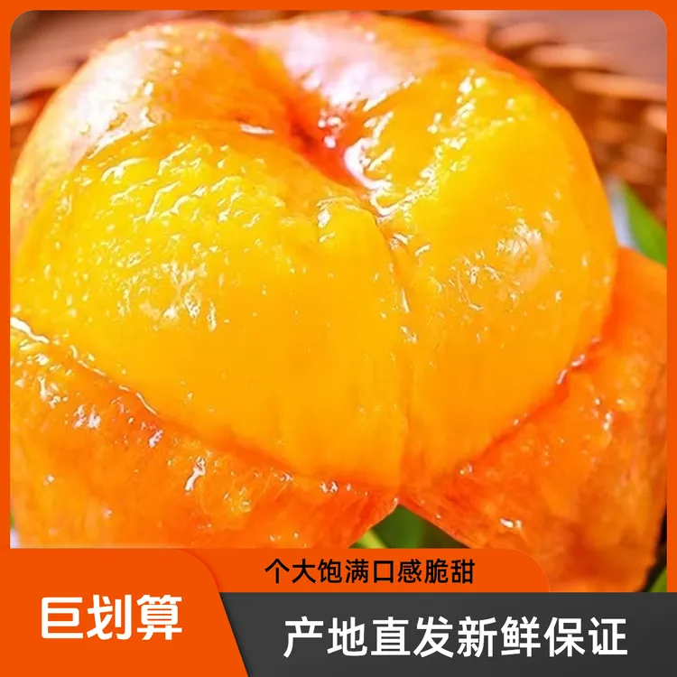 蒙阴蜜桃蒙阴彩虹蟠桃个大饱满脆甜多汁产地直发水果油蟠桃