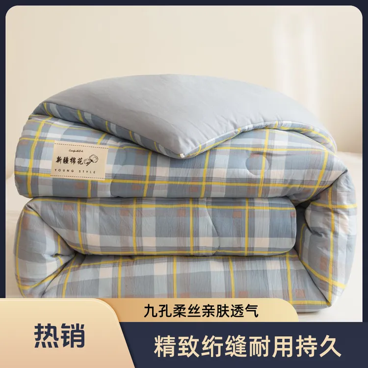 A类新疆棉花亲肤加厚保暖冬被学生宿舍透气被子单双人宿舍被褥