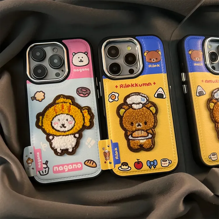 适用于苹果17刺绣鲷鱼烧团熊用于苹果15pro可爱iphone14苹果16pro