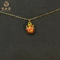 121【凰金喜】虎头串珠配件足金999（含链子）