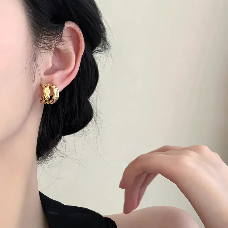 纯铜耳饰 出行计划」简约耳圈耳饰无耳洞耳夹女气质百搭小众高级感