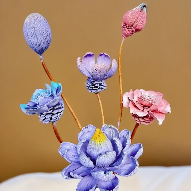 【花一专属】手工干花玫瑰花客厅摆件永生花简约卧室客厅家居摆件