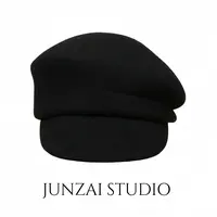 JUNZAI ·faver同款～澳洲羊毛呢报童帽女秋冬帽子贝雷帽