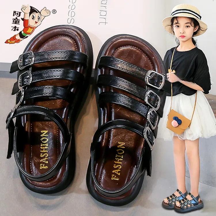 阿童木凉鞋女童夏款2025新款时尚洋气儿童公主鞋软底沙滩凉拖女孩