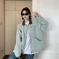 设计感小众情侣潮牌棒球服美式复古撞色工装外套女春秋季开衫夹克