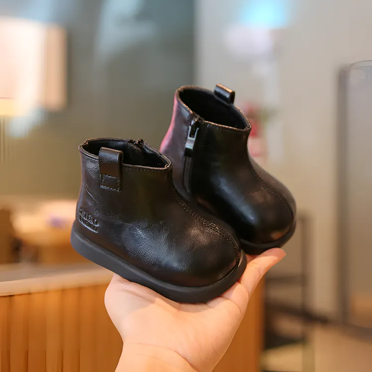 女童棉靴烟管靴舒适保暖宝宝婴儿鞋软底小童马丁靴女宝鞋婴儿短靴