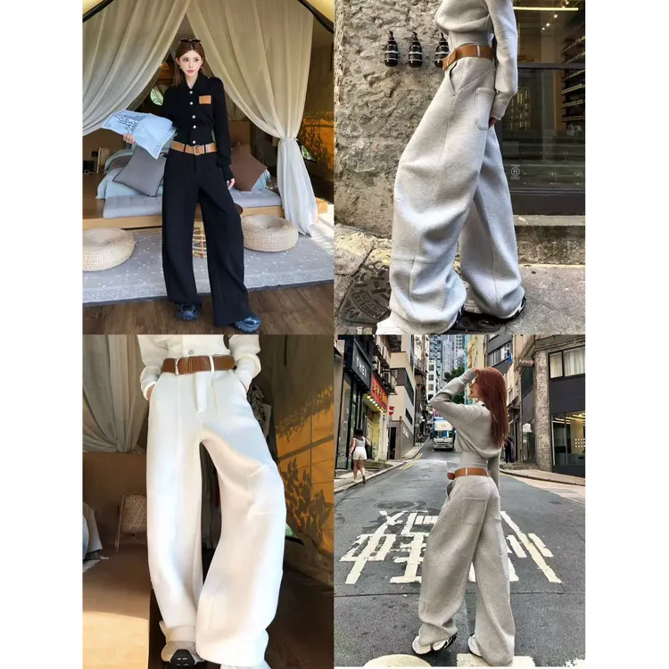 婉君【3.0弯刀裤】秋季休闲风时尚宽松拖地裤LWJ25C3K2919