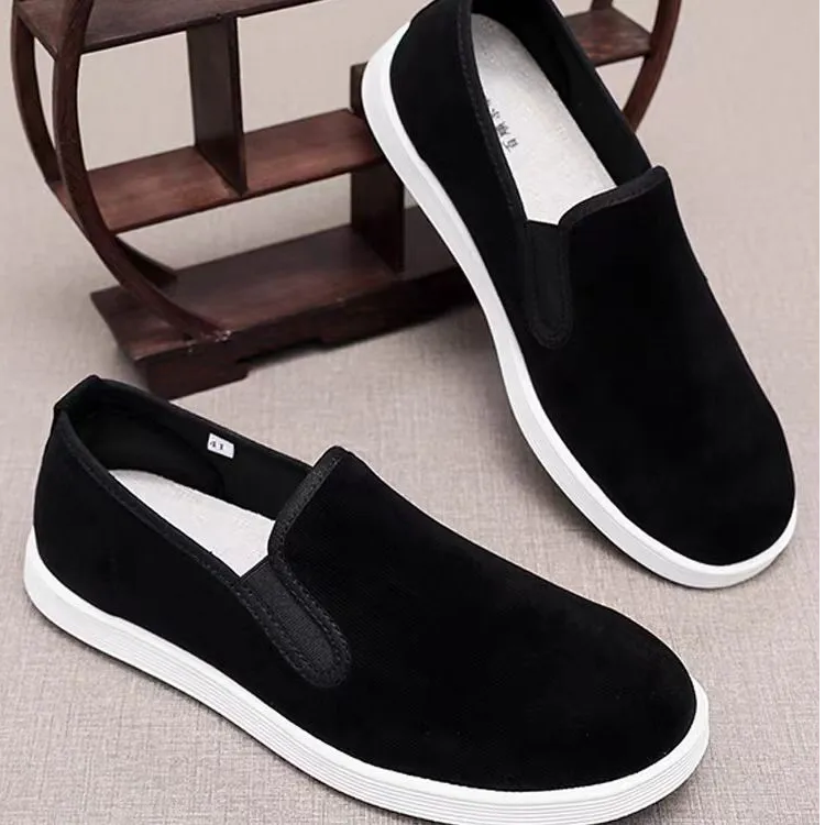 2025春季新款老北京布鞋百搭轻便软底男士黑色平底男鞋舒适时尚款