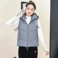 【依.恋】8905# 衣长56 秋冬新款坎肩无袖连帽拉链开衫棉马甲