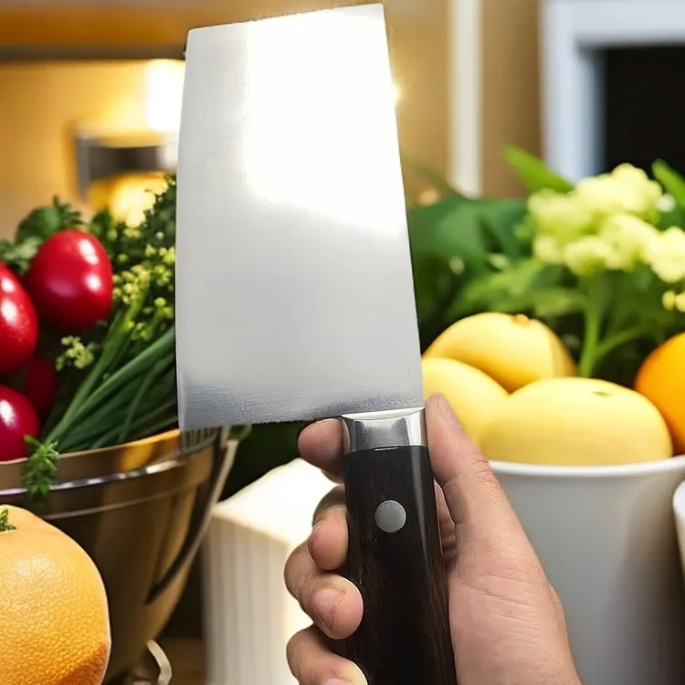 山特维克钢材菜刀家用斩切两用刀切菜切肉手工厨师专用刀厨房用