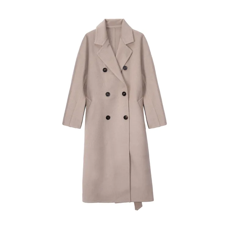 秀特 经典【101801】纯山羊绒中长款双面羊绒大衣 221104