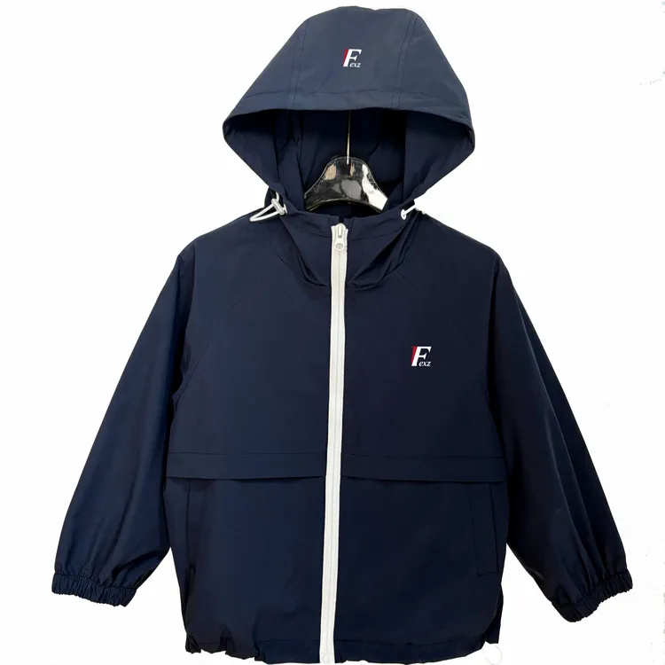 童装秋款儿童软壳冲锋衣连帽拉链外套中大童运动外套D174331