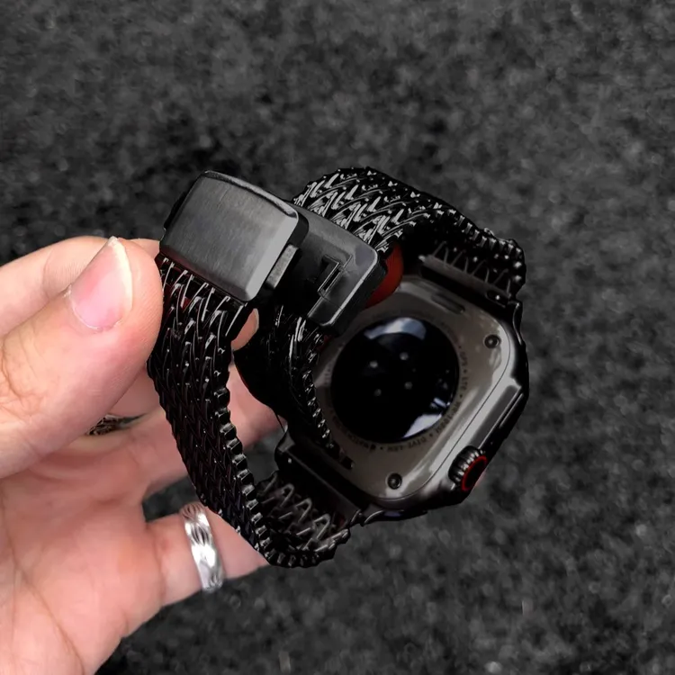 卡客风暴 磁吸卡扣适用苹果iwatch手表表带S10不锈钢987透气s11