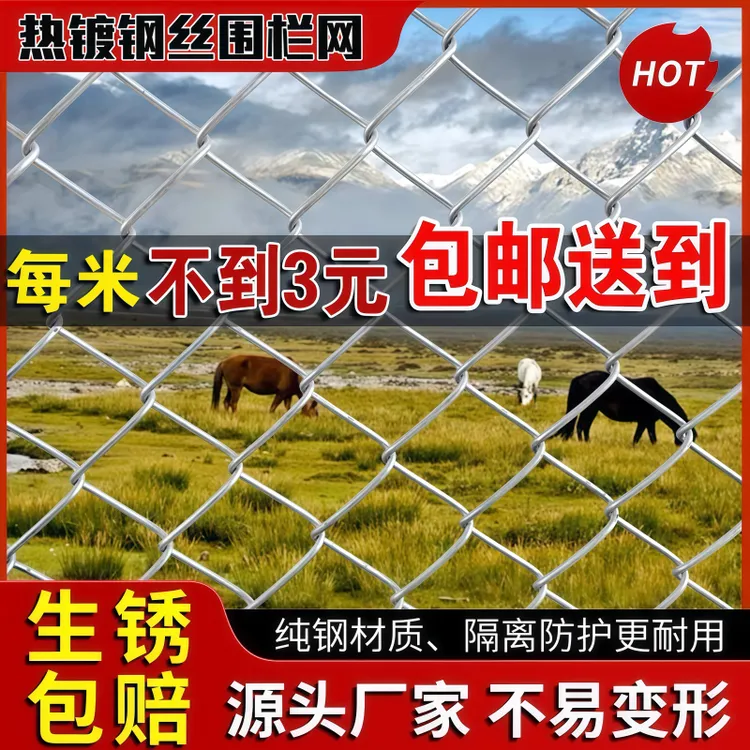 不锈钢勾花网 菱形边坡防护镀锌铁丝厂家直销果园圈地 养殖围栏网