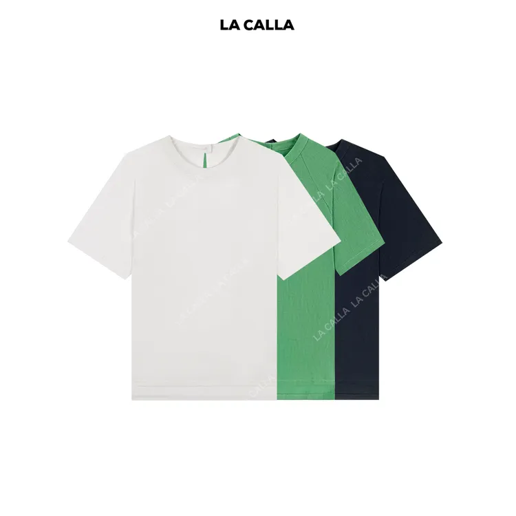 LA CALLA丝麻插肩袖上衣圆领极简短袖T恤S-YY-MT9014商品图
