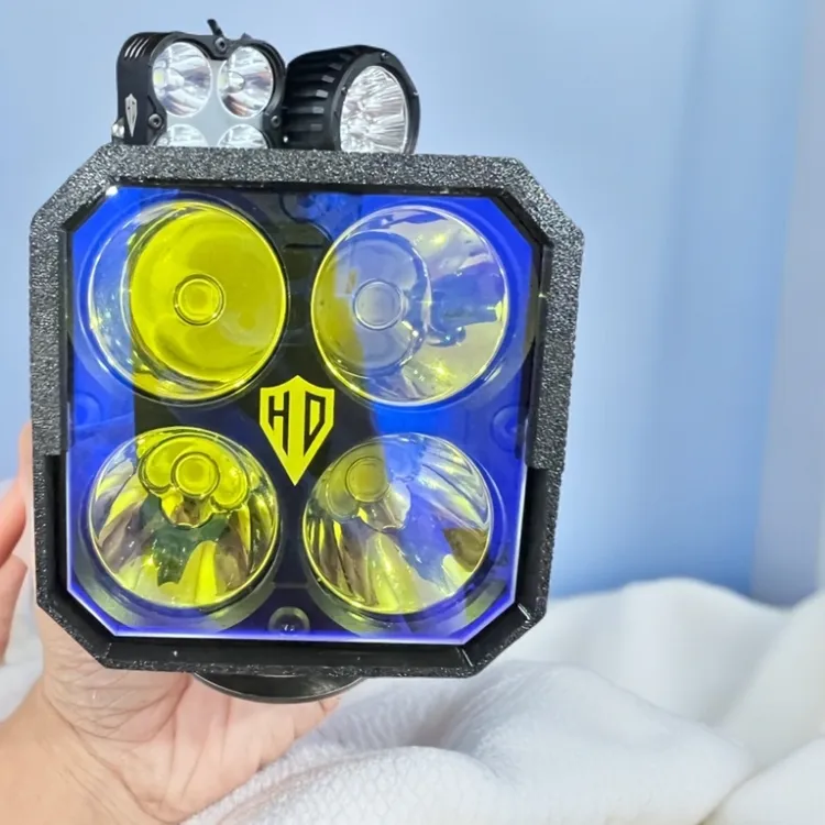 火弹射灯黄色灯罩H4S火弹射灯H4pro钢化玻璃变色灯罩M4H1pro灯罩