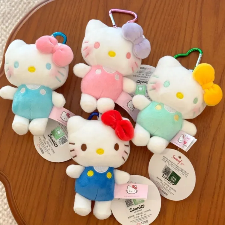 正版helloKitty学生书包挂件可爱少女包挂毛绒玩偶生日礼物钥匙扣