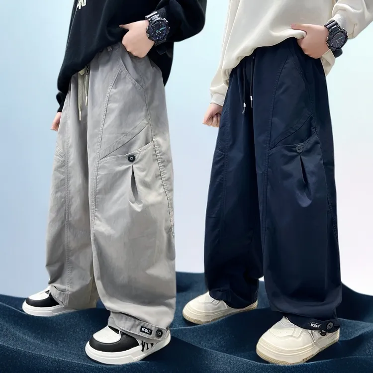 男童春秋洋气工装裤2025新款中大童秋装帅气裤子儿童装痞帅长裤潮
