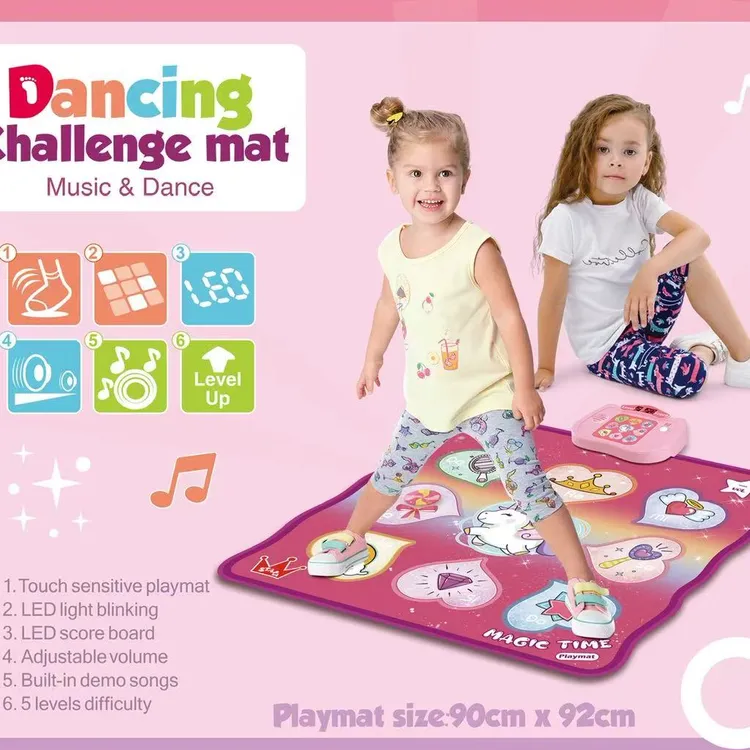 儿童跳舞毯公主舞蹈垫脚踏游戏垫音乐毯女孩男孩亲子活动早教玩具