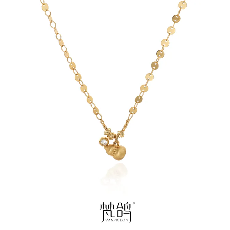 VANPIGEON/梵鸽 黄铜吊坠 福禄爆闪项链高级感精致吊坠锁骨链