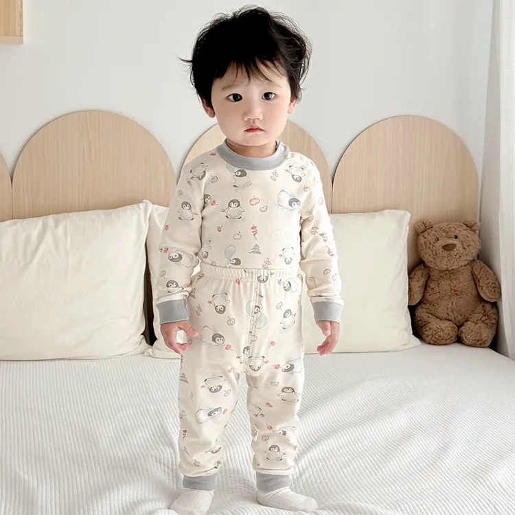 儿童秋衣秋裤套装纯棉男童保暖内衣女童女孩打底春秋宝宝中童睡衣