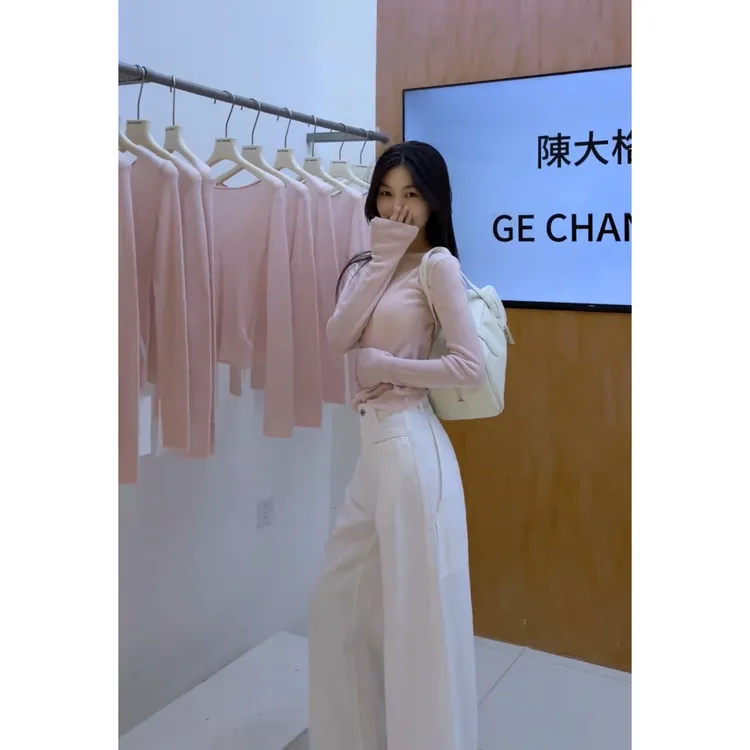 MARIE.COCO秋冬韩系少女感穿搭修身显瘦针织衫上衣百搭宽松休闲裤