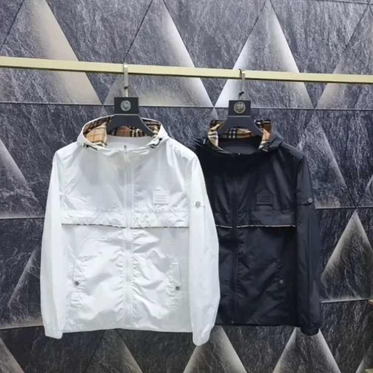 春季夏季新款男士外套薄款防晒服欧货时尚连帽百搭夹克外套