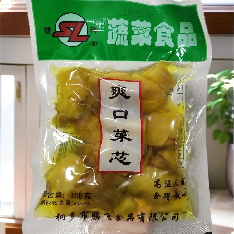 25年5月货拍一份发10包每包140克双利牌爽口菜芯双利系列腾飞食品