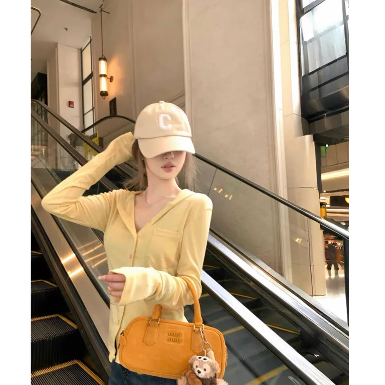 由子衣舍/Youzi Atelier极简风长袖休闲风薄款早秋连帽口袋外套