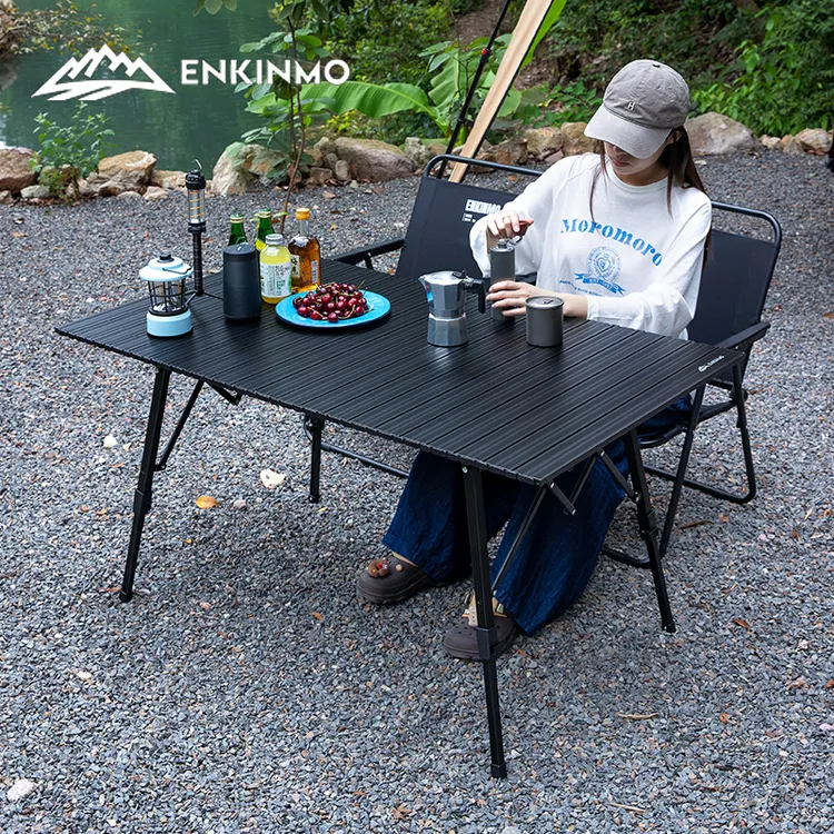 新疆西藏包邮露营桌椅铝合金升降蛋卷桌户外折叠桌便携式野餐野营
