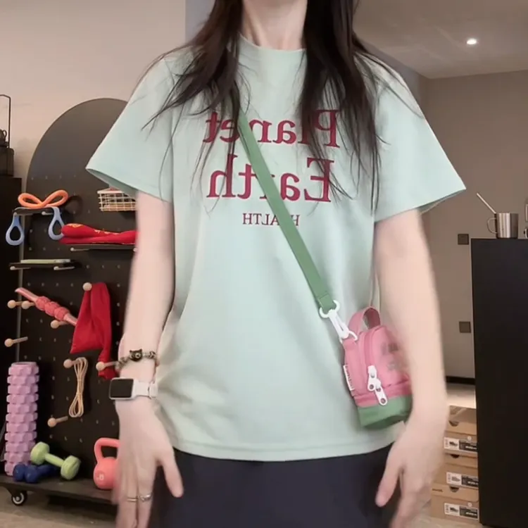 新款休闲舒适百搭字母印花短袖LK2503665