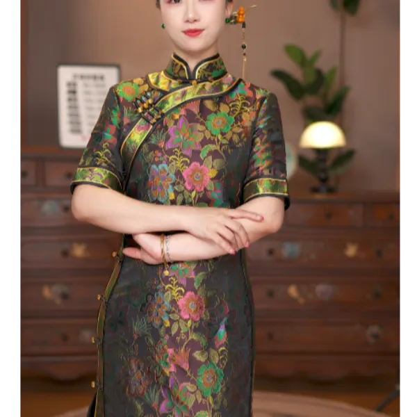 白幼秀白幼秀旗袍设计师款中国风.云5772