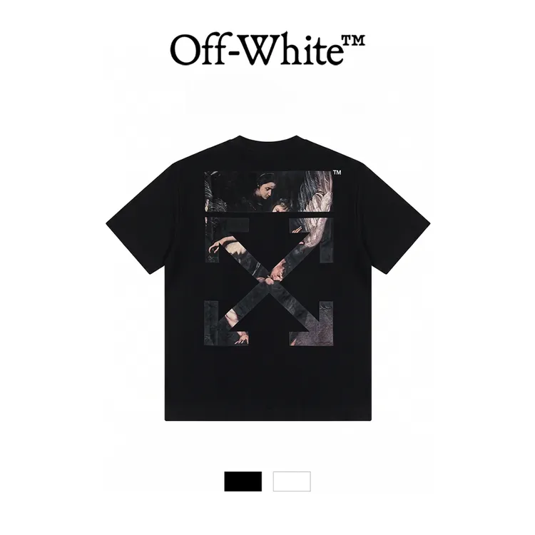 OFF-WHITESS26复古美式艺术人像油画箭头短袖T恤OFFTEGLOG321Q-S