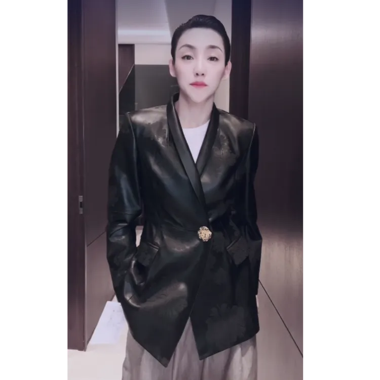 金扣子 皮衣外套 WT1111