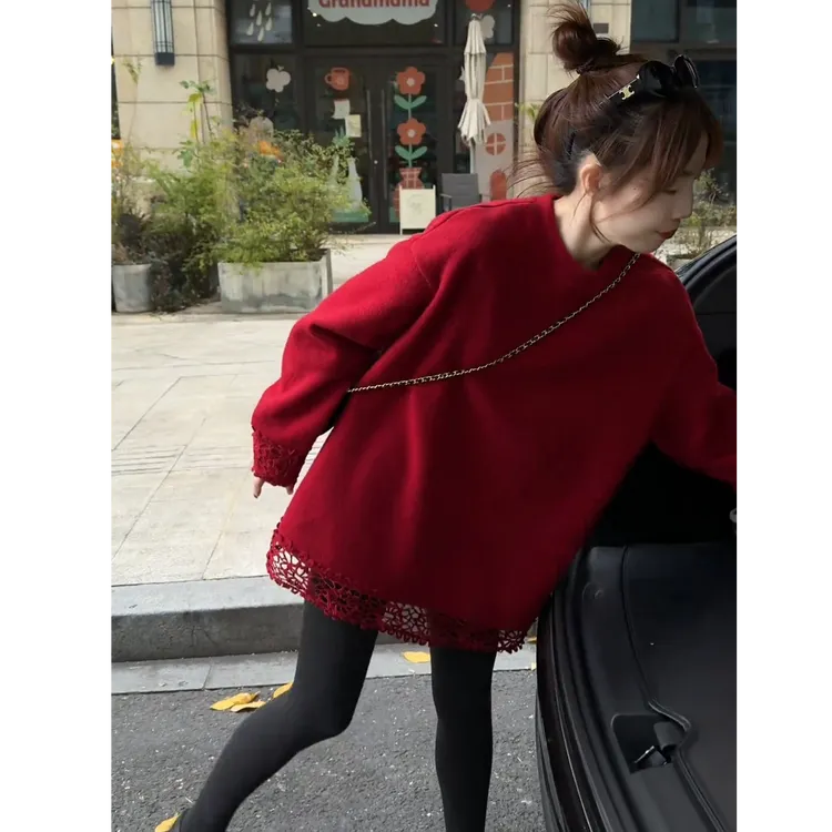 超火一整套2025秋冬新款时尚慵懒风百搭休闲上衣鲨鱼裤两件套