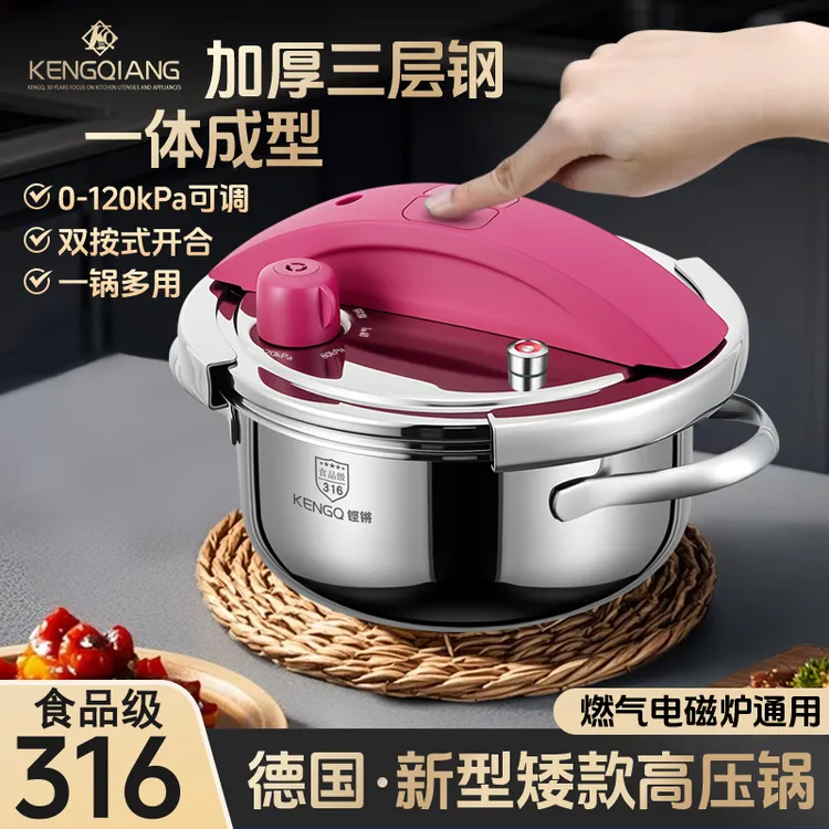 铿锵玲珑小压力锅316不锈钢防爆按钮迷你高压锅120千帕高压快煮锅