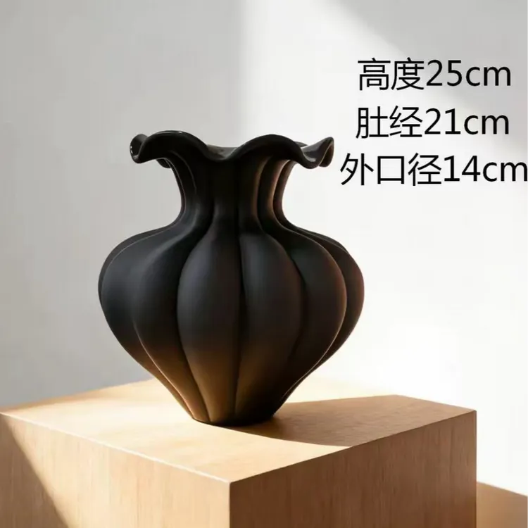 【花好月圆花瓶高端摆件南瓜瓶】永生花绣球花高级感花正品高档花瓶