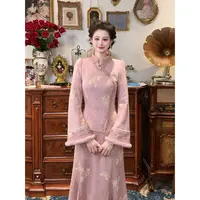 现货一生罗曼【小粉蝶】秋冬新中式国风上衣女气质温婉衬衫Y5642