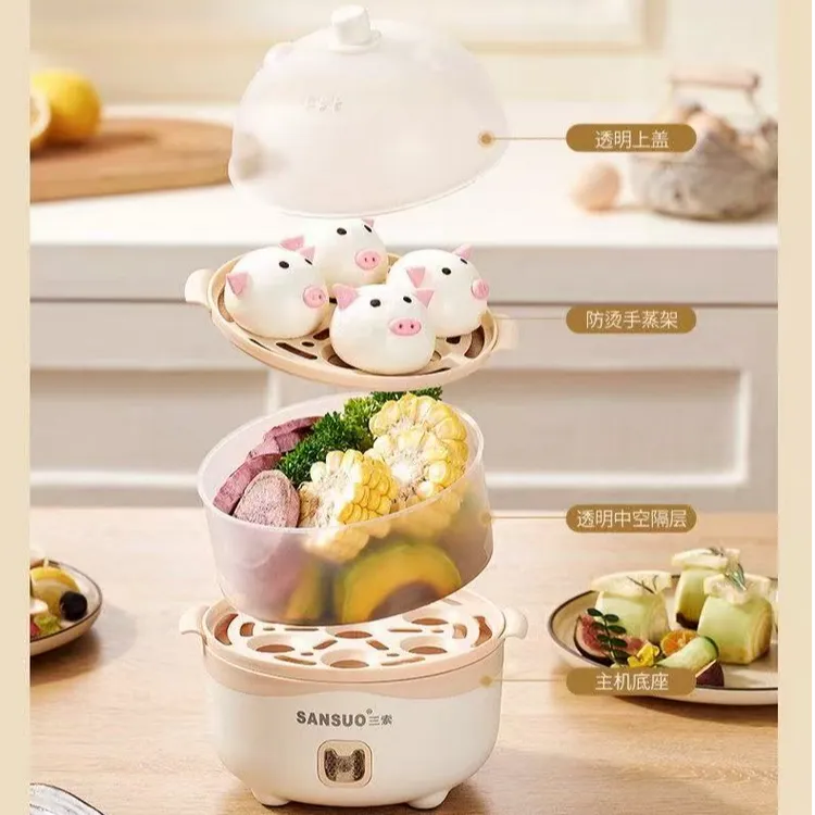 拉萨发货西藏包邮蒸蛋羹蒸面食单层蒸蛋器防干烧煮蛋器多功能早餐