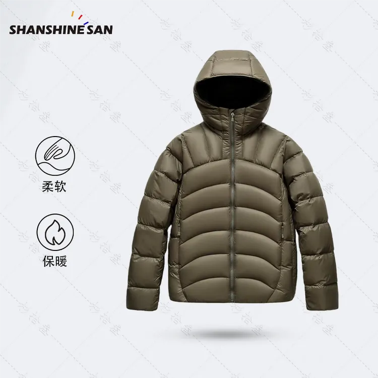 黑武御寒】秋冬加厚款羽绒服保暖连帽通勤户外运动鸭绒羽绒服82601