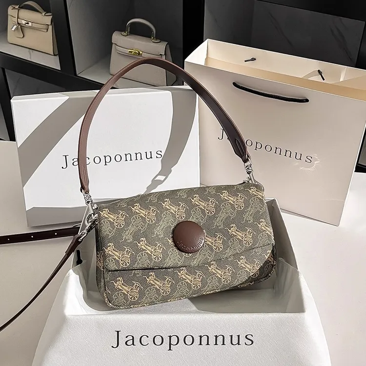 【雅各邦】真皮女式包2025新款斜挎包高级感轻奢单肩腋下包生日礼物