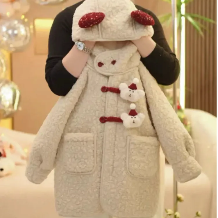 2025冬季新款儿童加绒加厚洋气韩版百搭时尚保暖红色外套