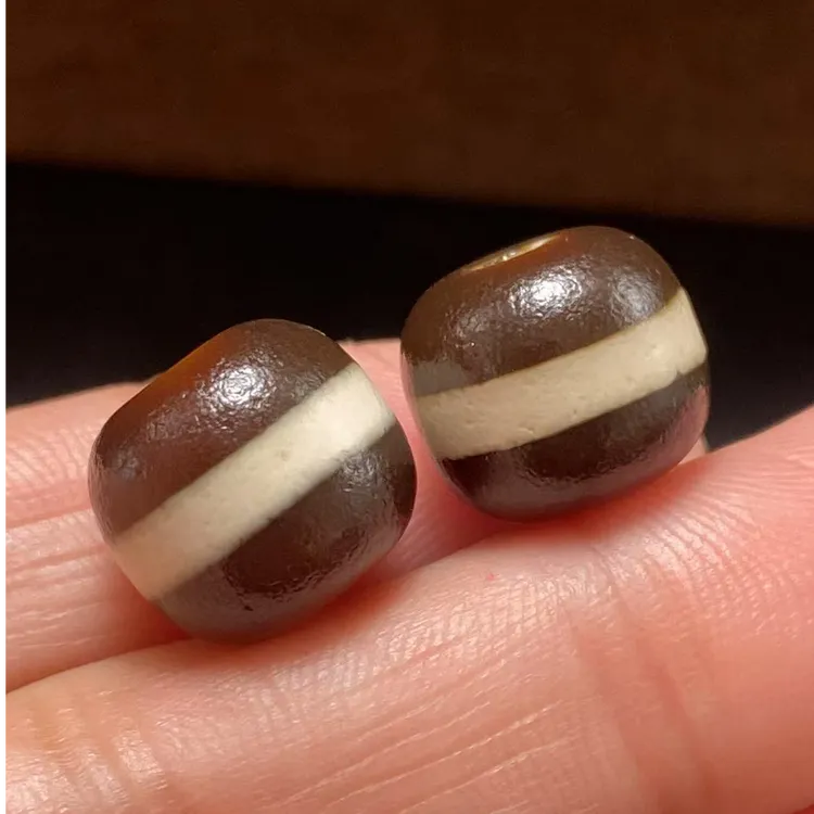 【福利特价配证书】藏区回流天然玛瑙一线药师珠达洛一对12.5*11mm