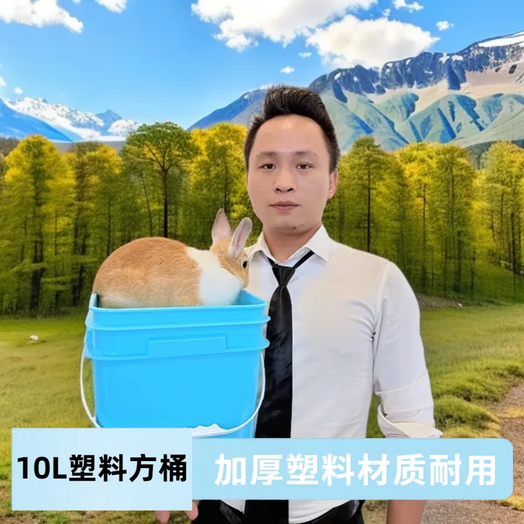 10L方桶家用加厚手提便携式水桶塑料方桶带盖垃圾桶女孩卧室专用
