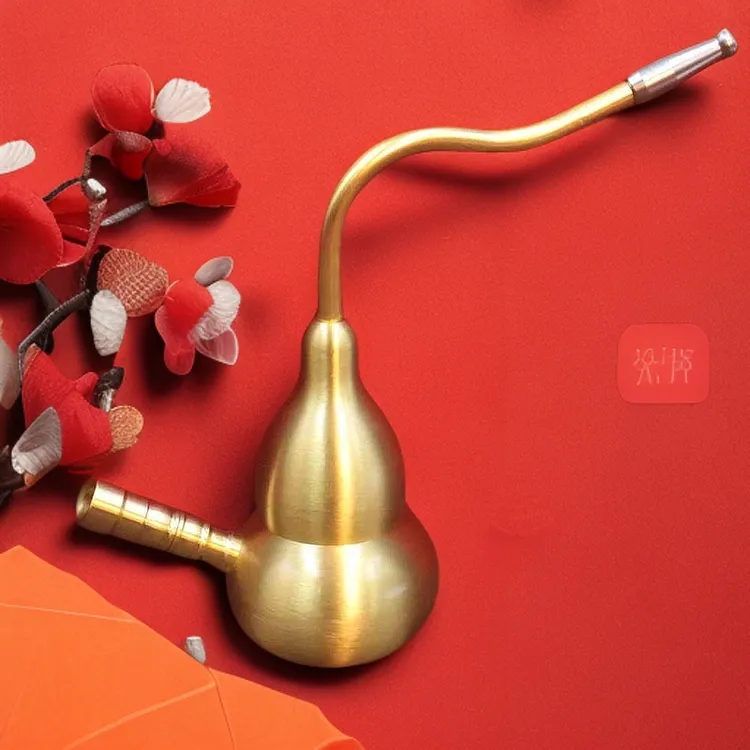 【火舞】黄铜葫芦水过滤 烟嘴 烟壶 粗中细支烟锅四用