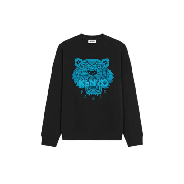 【U·mi专属】KENZO/肯佐 纯色老虎Logo刺绣无帽卫衣