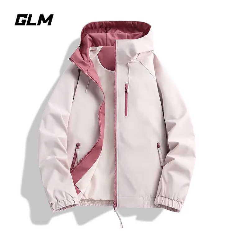 GLM潮牌情侣款冲锋衣多巴胺撞色秋季新款户外宽松休闲运动百搭款